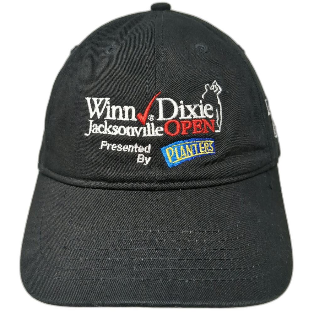 Ivory Baseball Cap Black One Size Golf Jacksonville Open Planters Slideback Hat